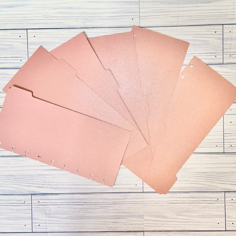 Happy planner Skinny classic size 12 tab dividers rose gold color